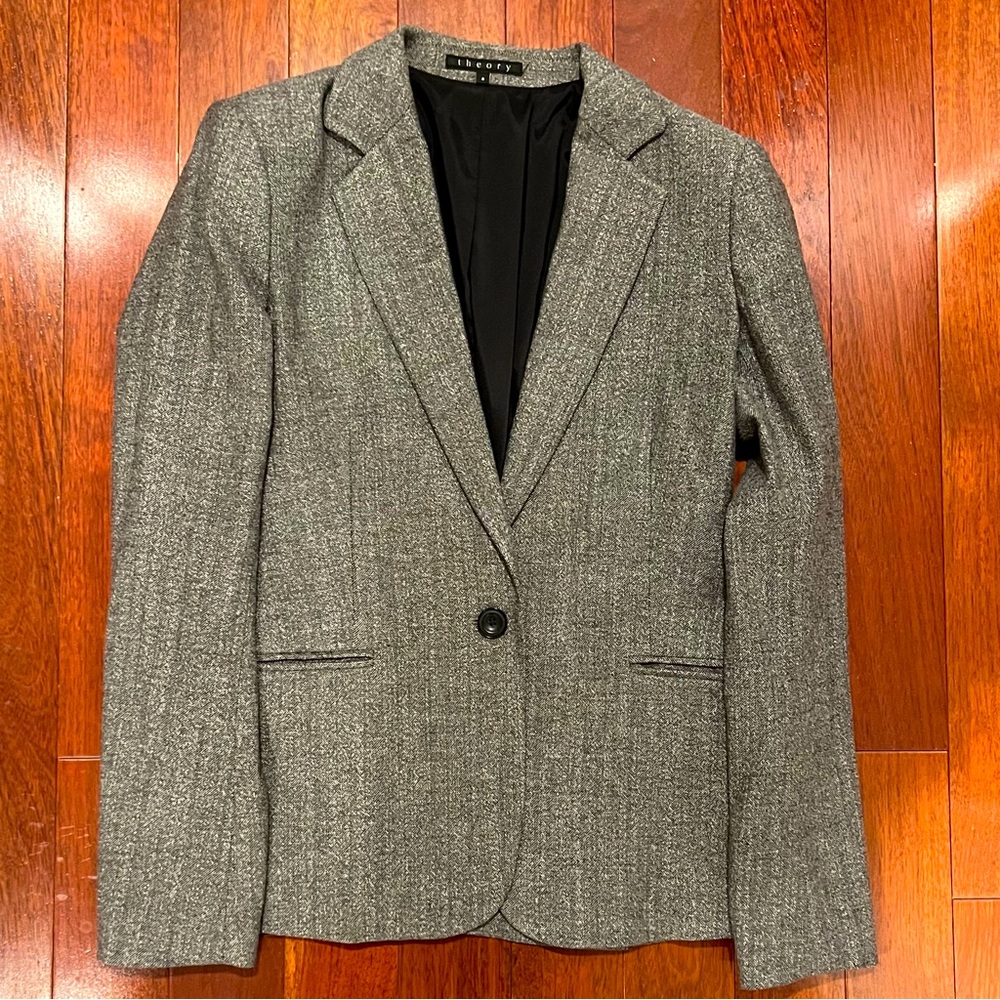 Theory Women’s Gray Blazer, Size 8